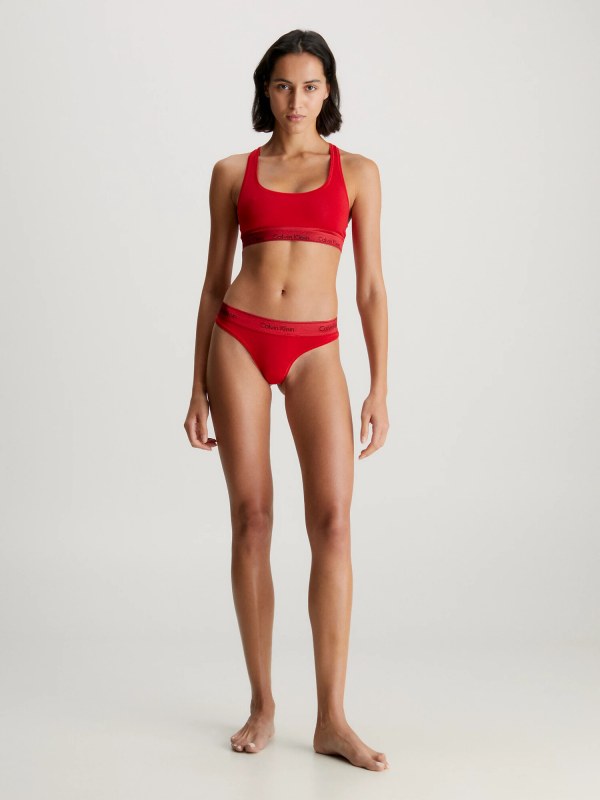 Dámská podprsenka braletka 000QF7445E XAT červená - Calvin Klein - Dámské spodní prádlo kalhotky