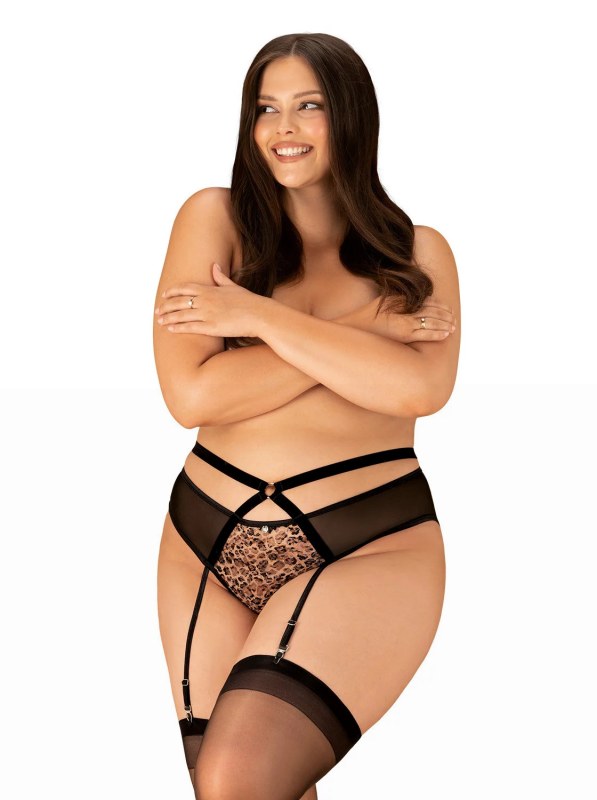 podvazkový pás garter belt 2XL/3XL model 17188756 - Obsessive
