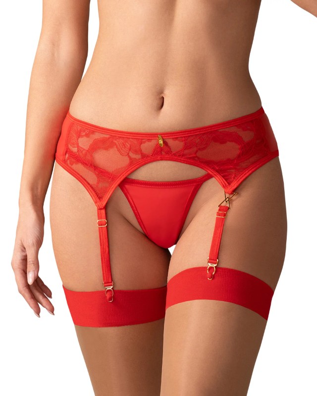 Elegantní podvazkový pás model 20739870 garter belt - Obsessive