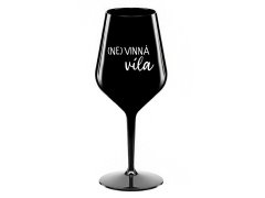 (NE)VINNÁ VÍLA - černá nerozbitná sklenice na víno 470 ml