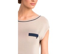 Krátká dámská noční košile BEIGE M model 16257624 - Vamp 4