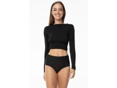 Dámské bezešvá košilka s dlouhým rukávem Simple Longsleeve Černá - Julimex 2