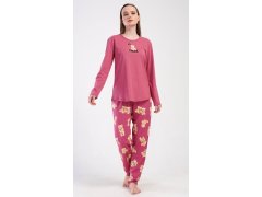 Dámské pyžamo dlouhé Pink model 22407139 - Vienetta 1
