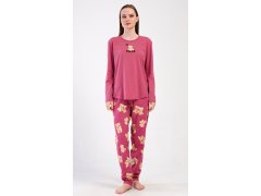 Dámské pyžamo dlouhé Pink model 22407139 - Vienetta 4