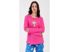 Dámské pyžamo dlouhé Méďa I love model 22407135 - Vienetta 6