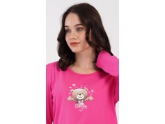 Dámské pyžamo dlouhé Méďa I love model 22407135 - Vienetta 8