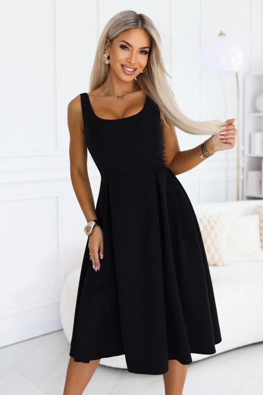 sukienka midi na czarna model 22603019 - numoco