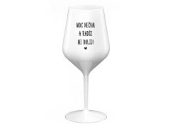NEČUM A MI bílá nerozbitná sklenice na víno 470 ml model 19716644 - Giftela