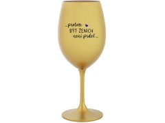 zlatá sklenice na víno 350 ml model 20243139 - Giftela