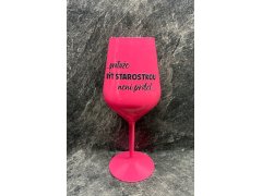 růžová nerozbitná sklenice na víno 470 ml model 20245311 - Giftela