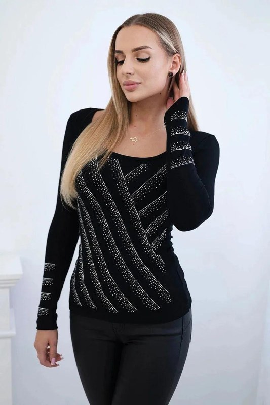 Dámská pletená halenka model 22594430 černá - Kesi - Dámské halenky