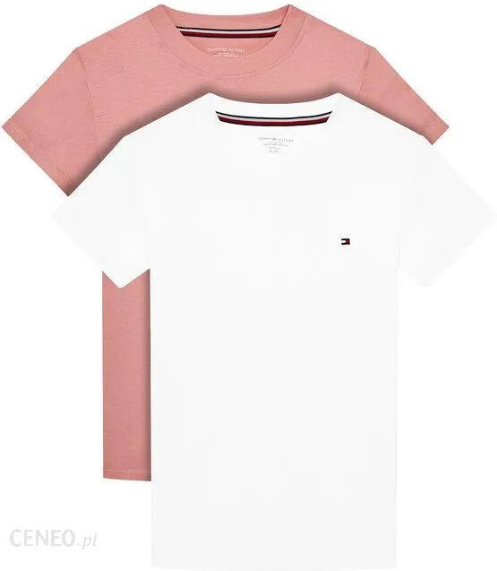 Dívčí trička 2Pack CN TEE SS UG0UG00307 0VP bílé/růžové - Tommy Hilfiger - Dámské kabáty