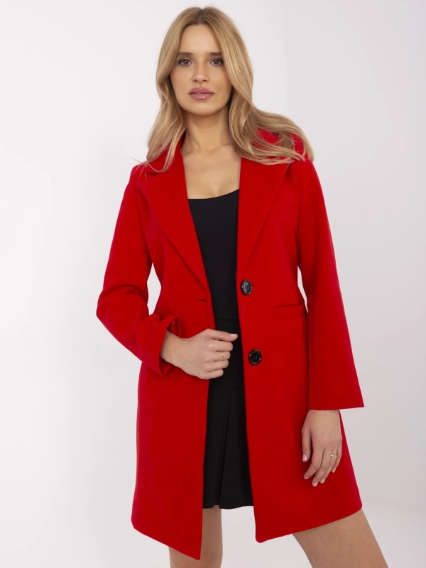 Dámský kabát TW CZ BI 25533.18 Červený - FPrice
