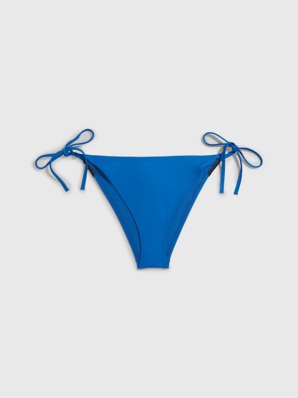 Dámské plavkové kalhotky BIKINI na zavazování KW0KW01982 C4X modrá - Calvin Klein - Dámské plavky