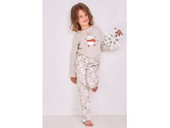 Zateplené model 17857234 pyžamo Anie šedé s medvídkem