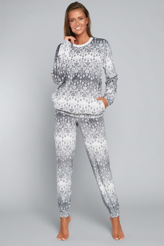 Dámské pyžamo Snow Šedo-bílá - Italian Fashion - Dámské pyžama