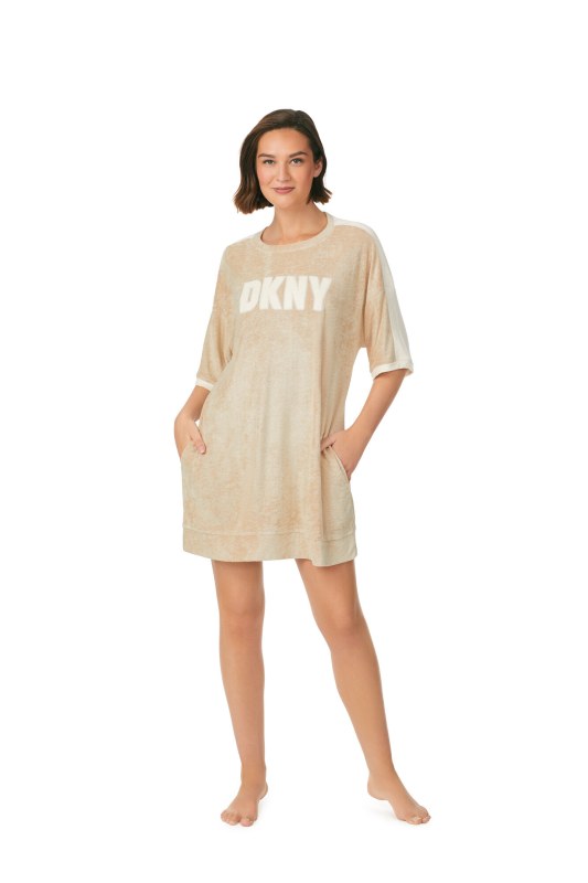 Dámská noční košile sv. béžová model 20105778 - DKNY - Dámské pyžama