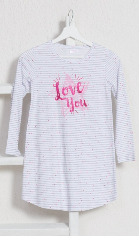Dětská noční košile s dlouhým rukávem Love model 17844017 - Vienetta Secret - pyžama