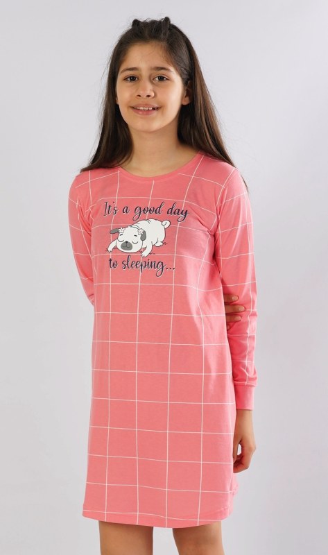 Dětská noční košile s dlouhým rukávem model 15847323 - Vienetta Secret - Dámské pyžama