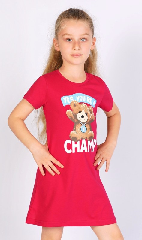 Dětská noční košile s krátkým rukávem model 15847280 - Vienetta Secret - Dámské pyžama