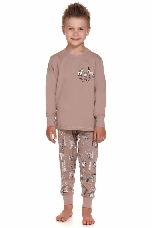 Dětské pyžamo Fox hnědé - Dámské pyžama