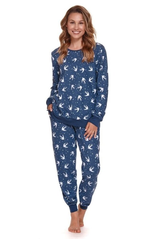 Dámský hřejivý komplet modrý s model 16239736 - DN Nightwear - pyžama