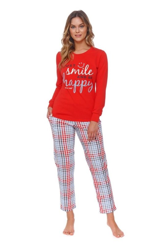 Dámské pyžamo Flow červené model 17627962 - DN Nightwear - Dámské pyžama
