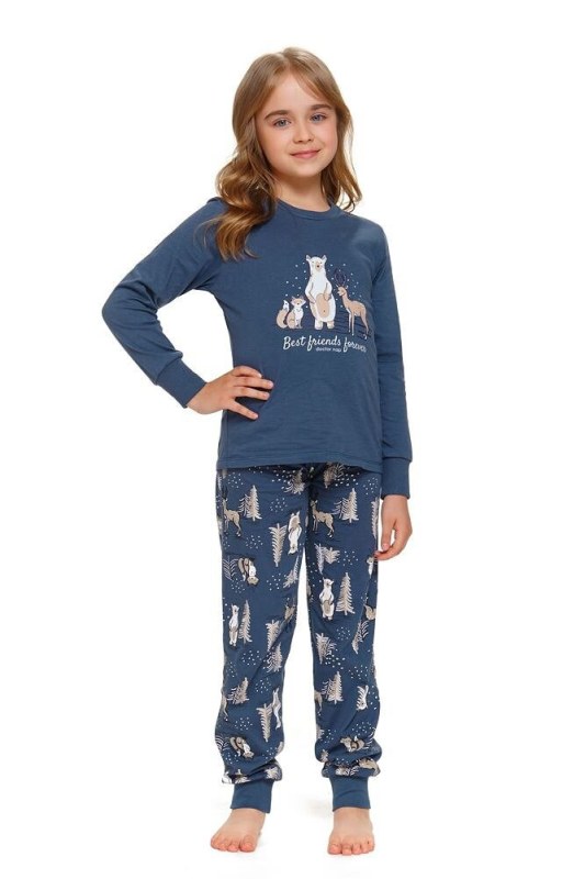 Dětské pyžamo Best Friends lesní zvířátka modré - Dámské pyžama