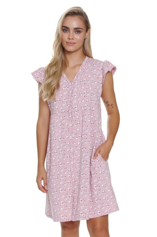 model 19912970 noční košile Daisy Flowers růžová - DN Nightwear - Dámské pyžama