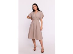 Rozšířené šaty model 20843828 béžové - BeWear