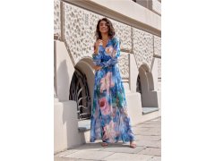 Denní šaty SUK0419 modro-zelené - Roco Fashion
