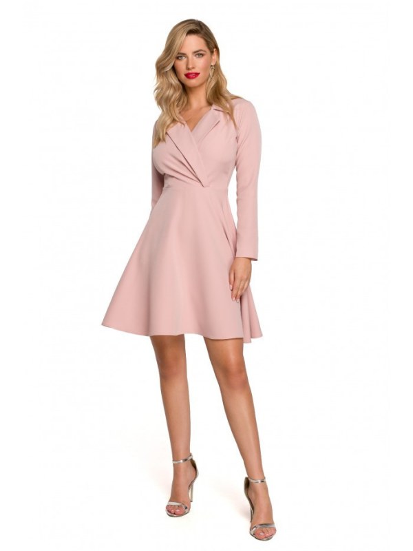 šaty s límečkem růžové model 18435364 - Makover - Dámské saka