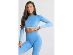 Dámský Crop-Top s krátkým rukávem Ombre - Gym Glamour