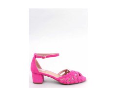 Dámské sandály na podpatku růžové model 18718002 - Inello