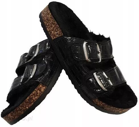Dámské pantofle kožešina černé - Yoclub - Dámské spodní prádlo kalhotky