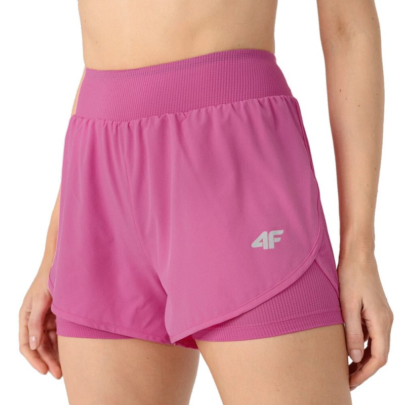 Dámské šortky H4L21-SKDF010 růžové - 4F - Dámské spodní prádlo kalhotky