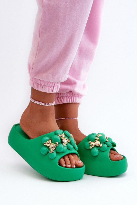 Dámské nazouváky / pantofle BG181 Zelená - Step in style