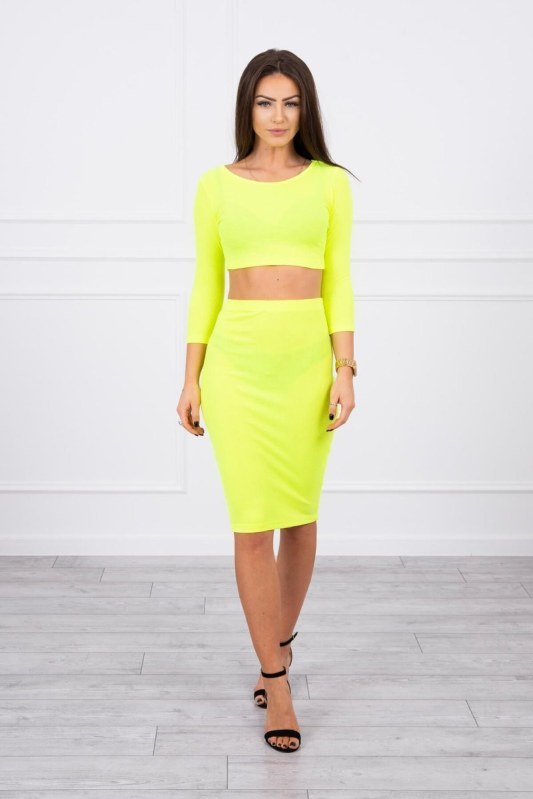 Dámský set 9084 Neon žlutá - K-Fashion Dámský set 9084 Neon žlutá - K-Fashion - Dámské spodní prádlo kalhotky