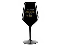 SE černá nerozbitná sklenice na víno 470 ml model 20233492 - Giftela