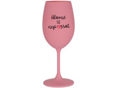 SE růžová sklenice na víno 350 ml model 20235491 - Giftela