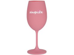 model 20186860 růžová sklenice na víno 350 ml - Giftela