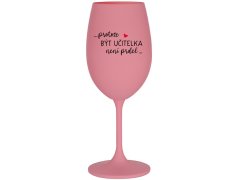 růžová sklenice na víno 350 ml model 20251683 - Giftela