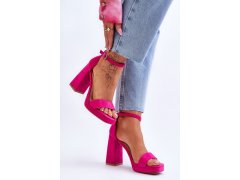 Sandály na podpatku růžové Step in style model 20221497 - Inello