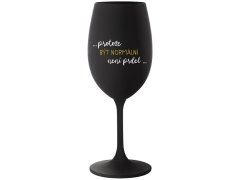 černá sklenice na víno 350 ml model 20223873 - Giftela