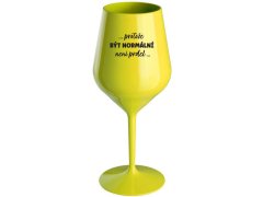 žlutá nerozbitná sklenice na víno 470 ml model 20223892 - Giftela