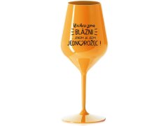 oranžová nerozbitná sklenice na víno 470 ml model 20233491 - Giftela