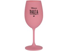 růžová sklenice na víno 350 ml model 20731824 - Giftela