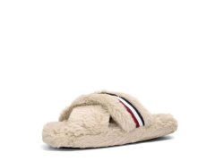 Domácí pantofle Ful Cross Strap W FW0FW07551 ABO Béžová - Tommy Hilfiger