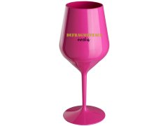 růžová nerozbitná sklenice na víno 470 ml model 20806835 - Giftela