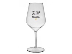 JSI TOP KÁMOŠKA - čirá nerozbitná sklenice na víno 470 ml